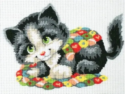 Kanwa z nadrukiem KOTEK (3192)