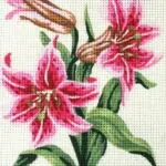 Kanwa z nadrukiem KWIATY (3106)