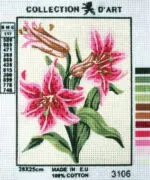 Kanwa z nadrukiem KWIATY (3106)