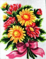 Kanwa z nadrukiem KWIATY (3283)