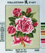 Kanwa z nadrukiem RÓŻE (3288)