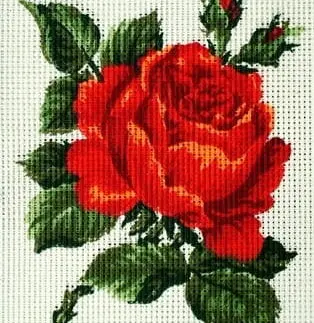 Kanwa z nadrukiem RÓŻA (3146)