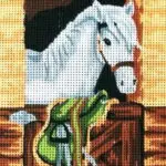 Kanwa z nadrukiem KOŃ (3165)