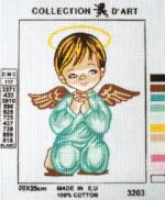 Kanwa z nadrukiem ANIOŁEK (3203)