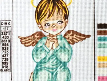 Kanwa z nadrukiem ANIOŁEK (3203)