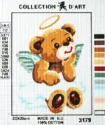 Kanwa z nadrukiem MIŚ ANIOŁEK (3179)