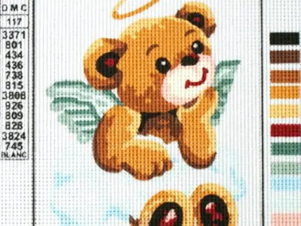 Kanwa z nadrukiem MIŚ ANIOŁEK (3179)