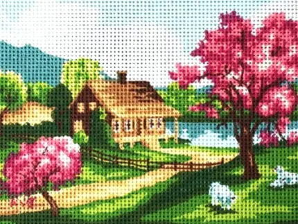 Kanwa z nadrukiem WIOSNA (3208)