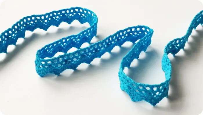 KORONKA BAWEŁNIANA 15 mm C033 NIEBIESKA