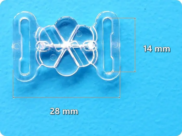 ZAPIĘCIE DO STROJU, BIUSTONOSZA PLASTIKOWE 14 mm (F618)