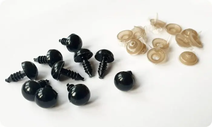 Bezpieczne oczka zaciskowe do zabawek 10mm 1szt