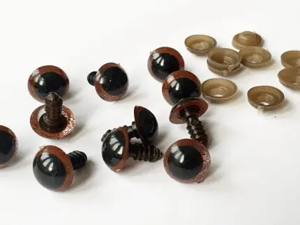 Bezpieczne oczka zaciskowe do zabawek 12mm 1szt