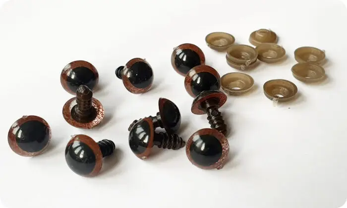 Bezpieczne oczka zaciskowe do zabawek 12mm 1szt