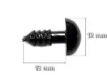 Bezpieczne oczka zaciskowe do zabawek 12mm 1szt