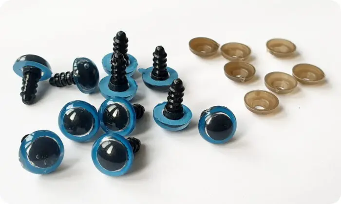 Bezpieczne oczka zaciskowe do zabawek 12mm 1szt