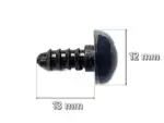Bezpieczne oczka zaciskowe do zabawek 12mm 1szt