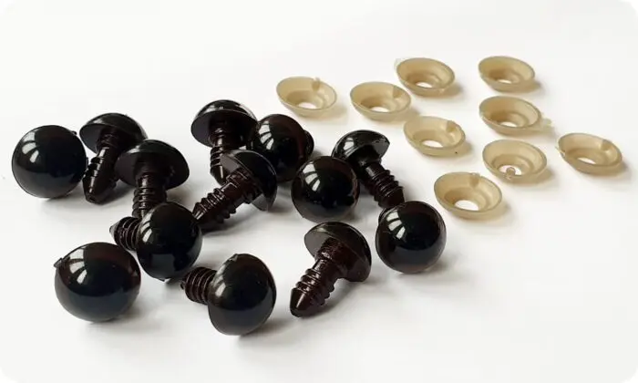 Bezpieczne oczka zaciskowe do zabawek 14mm 1szt