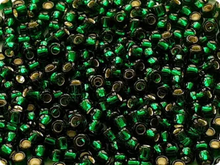 KORALIKI TOHO 8/0 SILVER LINED green emerald (36) 10g