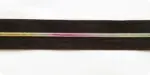 ZAMEK, TAŚMA SUWAKOWA TĘCZOWA CZARNA 3 mm + 2 suwaki