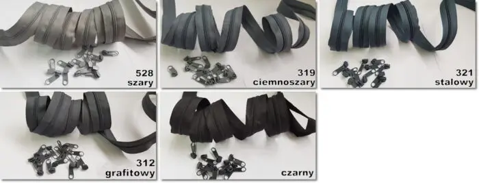 ZAMEK taśma suwakowa 3mm na metry