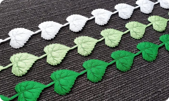 APLIKACJE NA TAŚMIE LISTKI ATŁASOWE 4/3 cm (wz 23)