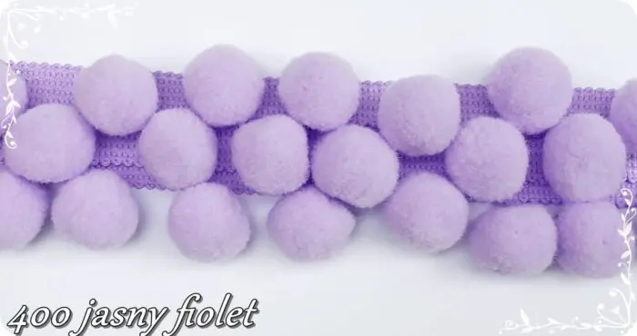 TAŚMA z POMPONAMI 4cm - na metry