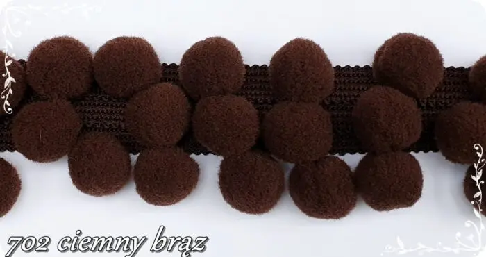 TAŚMA z POMPONAMI 4cm - na metry