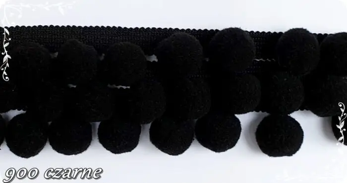 TAŚMA z POMPONAMI 4cm - na metry