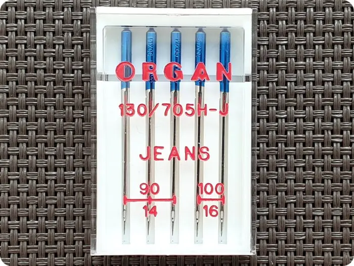 Igły półpłaskie do maszyny JEANS (Organ) 5sztuk