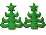 APLIKACJE NA TAŚMIE - CHOINKI SATYNOWE ZIELONE