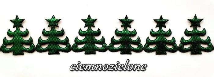 APLIKACJE NA TAŚMIE  CHOINKI BŁYSZCZĄCE