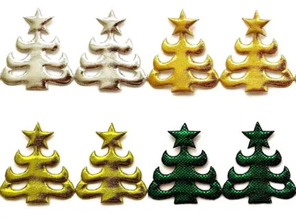 APLIKACJE NA TAŚMIE  CHOINKI BŁYSZCZĄCE