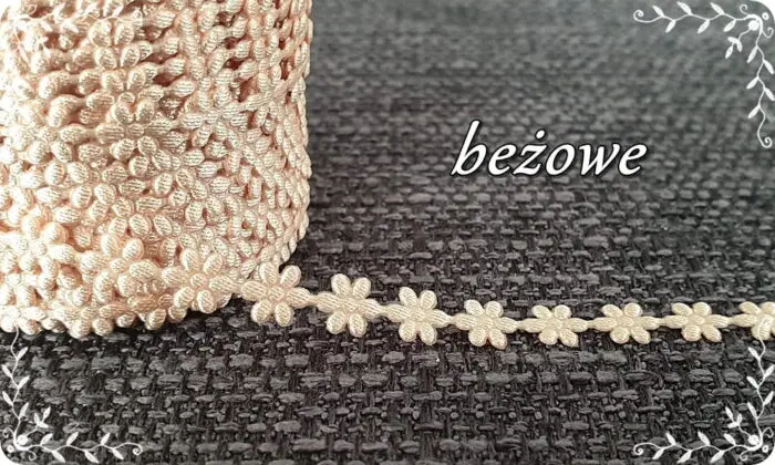 TAŚMA, KWIATKI ATŁASOWE 0,5 cm