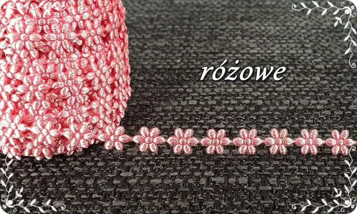 TAŚMA, KWIATKI ATŁASOWE 0,5 cm