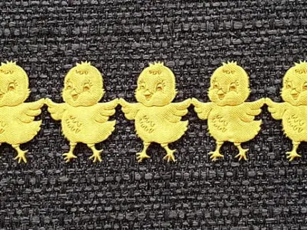 APLIKACJE NA TAŚMIE KURCZACZKI ŻÓŁTE