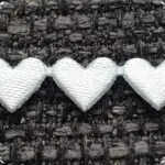 APLIKACJE NA TAŚMIE SERDUSZKA BIAŁE (wz36)