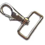 Masywny karabińczyk metalowy 40mm SREBRNY (RF178)