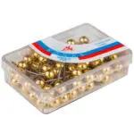 SZPILKI ZE ZŁOTĄ KULECZKĄ - 75 sztuk