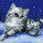 Kanwa z nadrukiem KOTEK (6314)