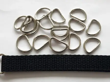 Półkola metalowe SREBRNE 15mm