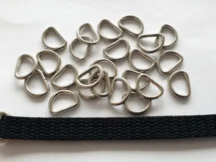 Półkola metalowe SREBRNE 10mm