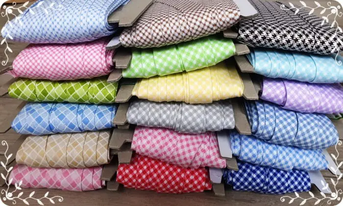 Lamówka BAWEŁNIANA w KRATKĘ 18mm