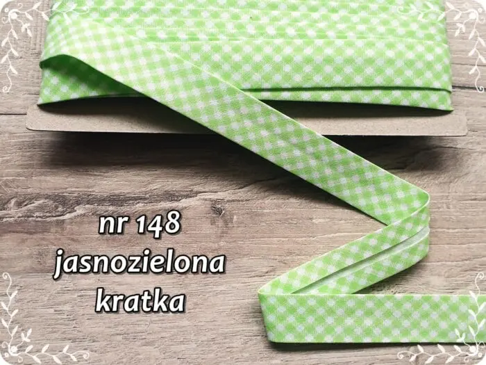 Lamówka BAWEŁNIANA w KRATKĘ 18mm