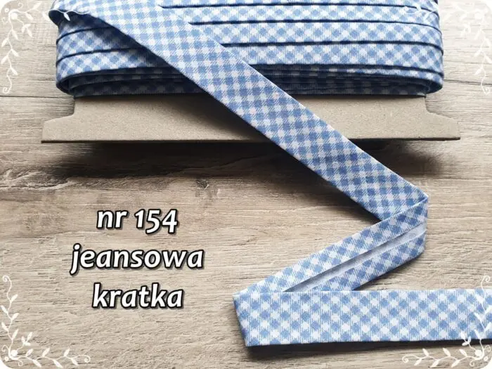 Lamówka BAWEŁNIANA w KRATKĘ 18mm