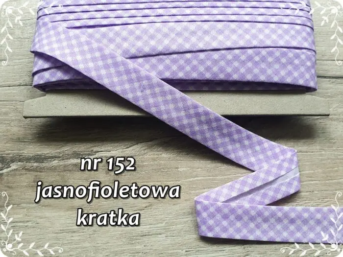 Lamówka BAWEŁNIANA w KRATKĘ 18mm