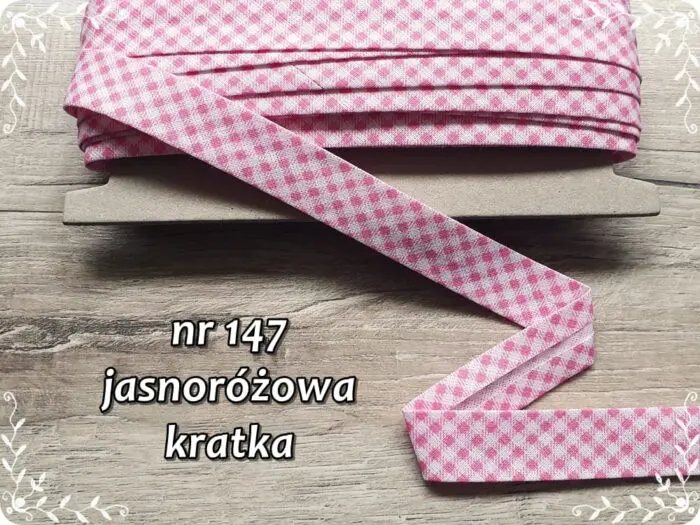 Lamówka BAWEŁNIANA w KRATKĘ 18mm