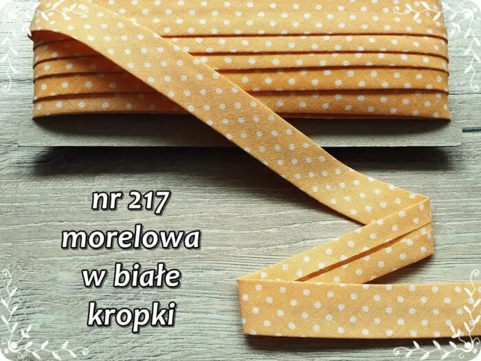 Lamówka BAWEŁNIANA w KROPKI 18mm