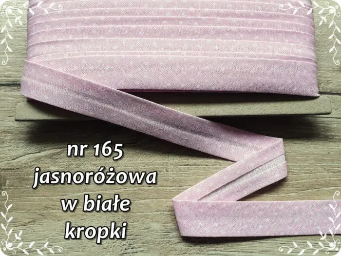 Lamówka BAWEŁNIANA w KROPKI 18mm