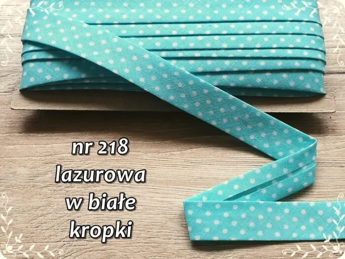 Lamówka BAWEŁNIANA w KROPKI 18mm