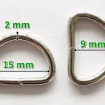 Półkola metalowe SREBRNE 15mm